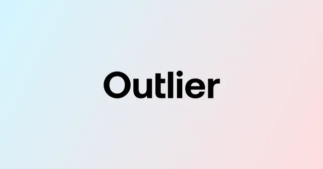 Outlier logo in black on a soft blue to pink gradient.