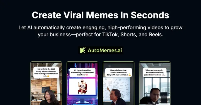 Social preview image from automemes.ai, the official site.
