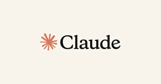 Claude logo and wordmark on a cream background.